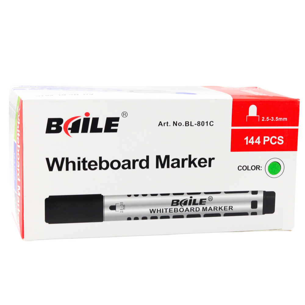 Markery na bílou tabuli zelené – 12 kusů sada