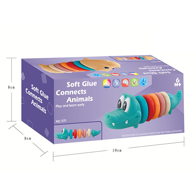 Měkká pyramidka krokodýl vzdělávací sada pro nejmenší