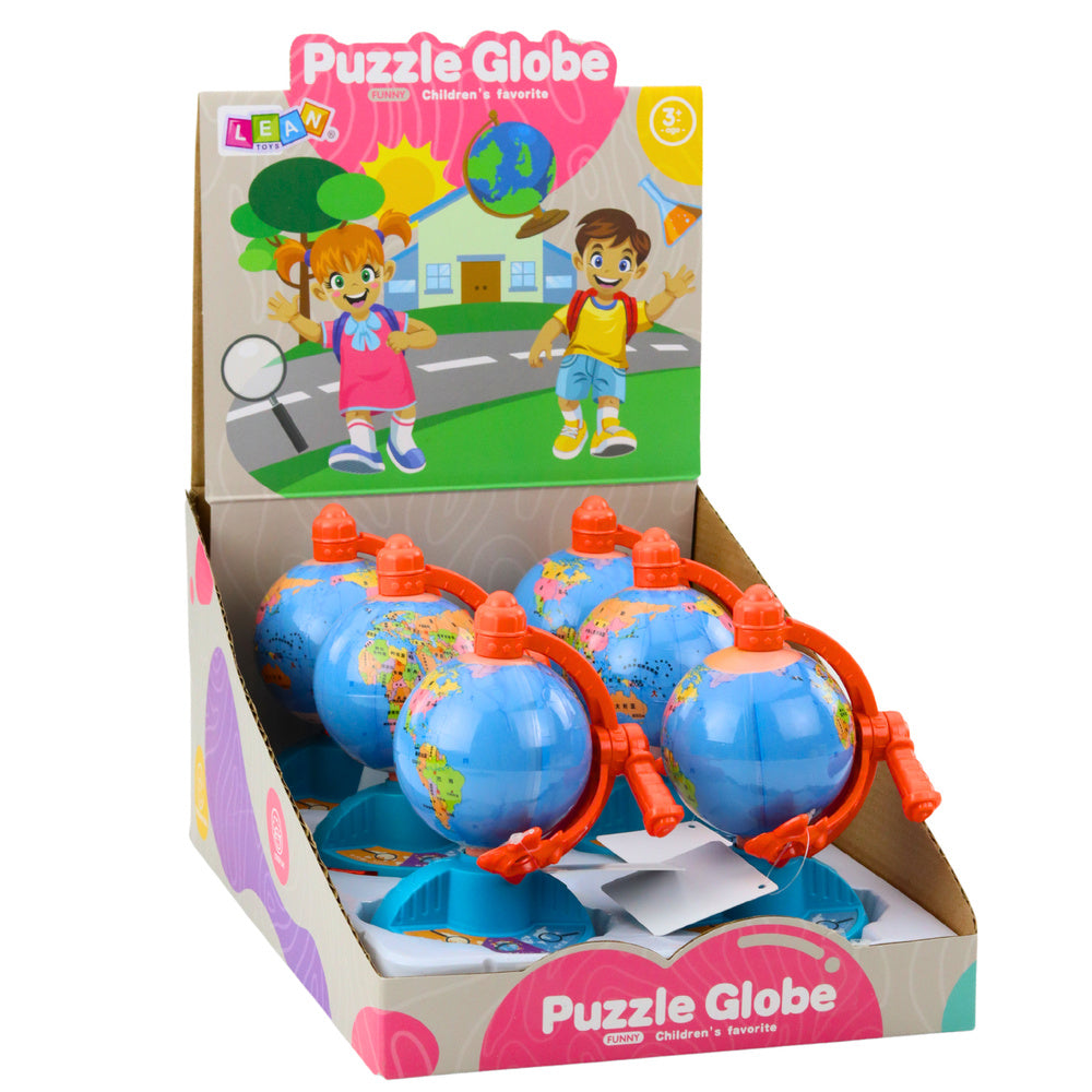 Mini globus s ozubeným kolem a pohyblivým letadlem