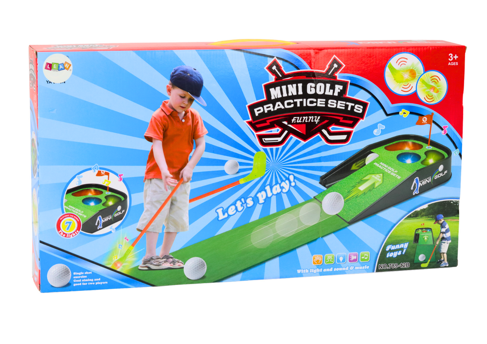 Minigolf set s elektronickými zvuky a světly pro děti od 3 let