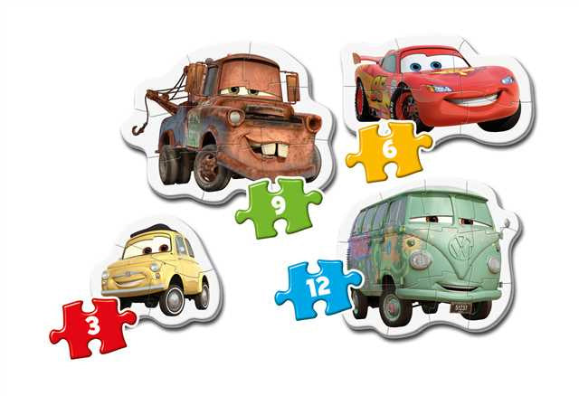 Moje první puzzle Disney Pixar Cars 3-6-9-12 dílků – Clementoni