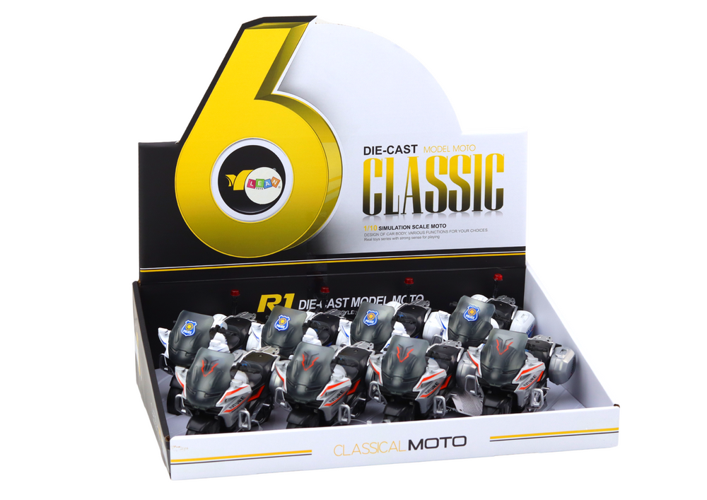 Motocykl policejní 1:10 – frikční pohon se zvuky | sportovní