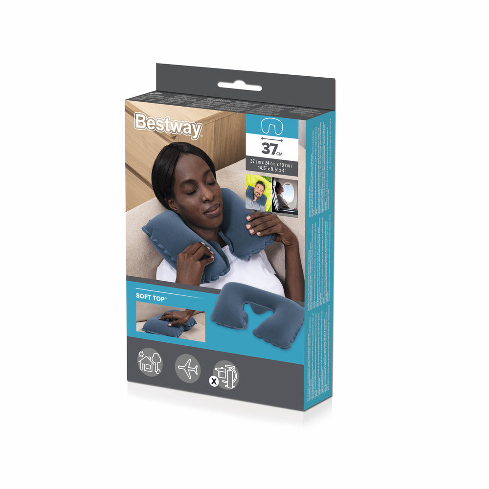 Nafukovací cestovní polštář 46x28 cm modrý – Bestway