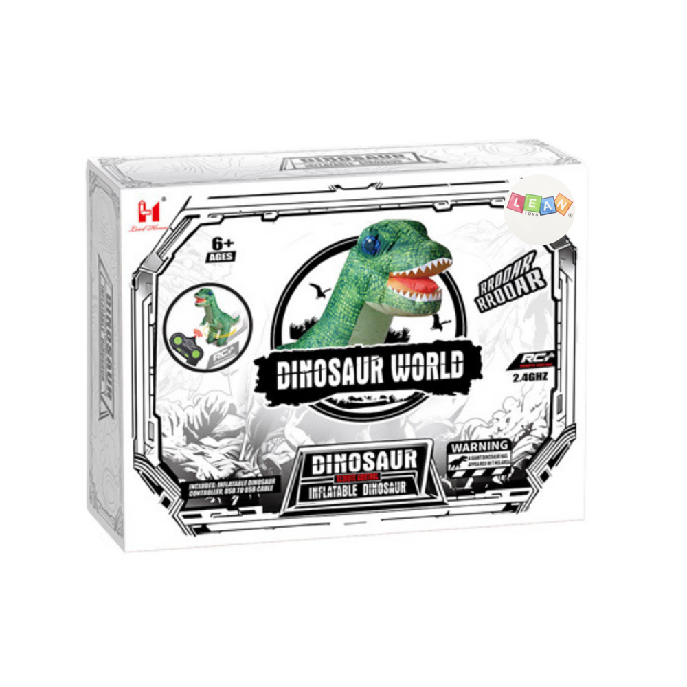 Nafukovací dinosaurus RC zelený – dálkové ovládání 130x190cm