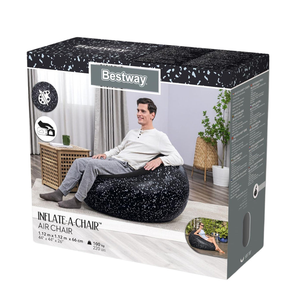 Nafukovací křeslo černé Bestway 75153 – pohodlné sedadlo