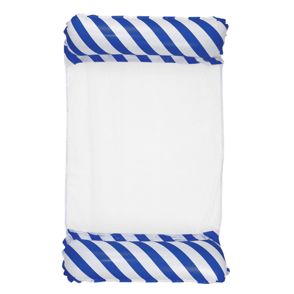 Nafukovací vodní houpací síť – s polštáři 120x70cm | bílo modrá