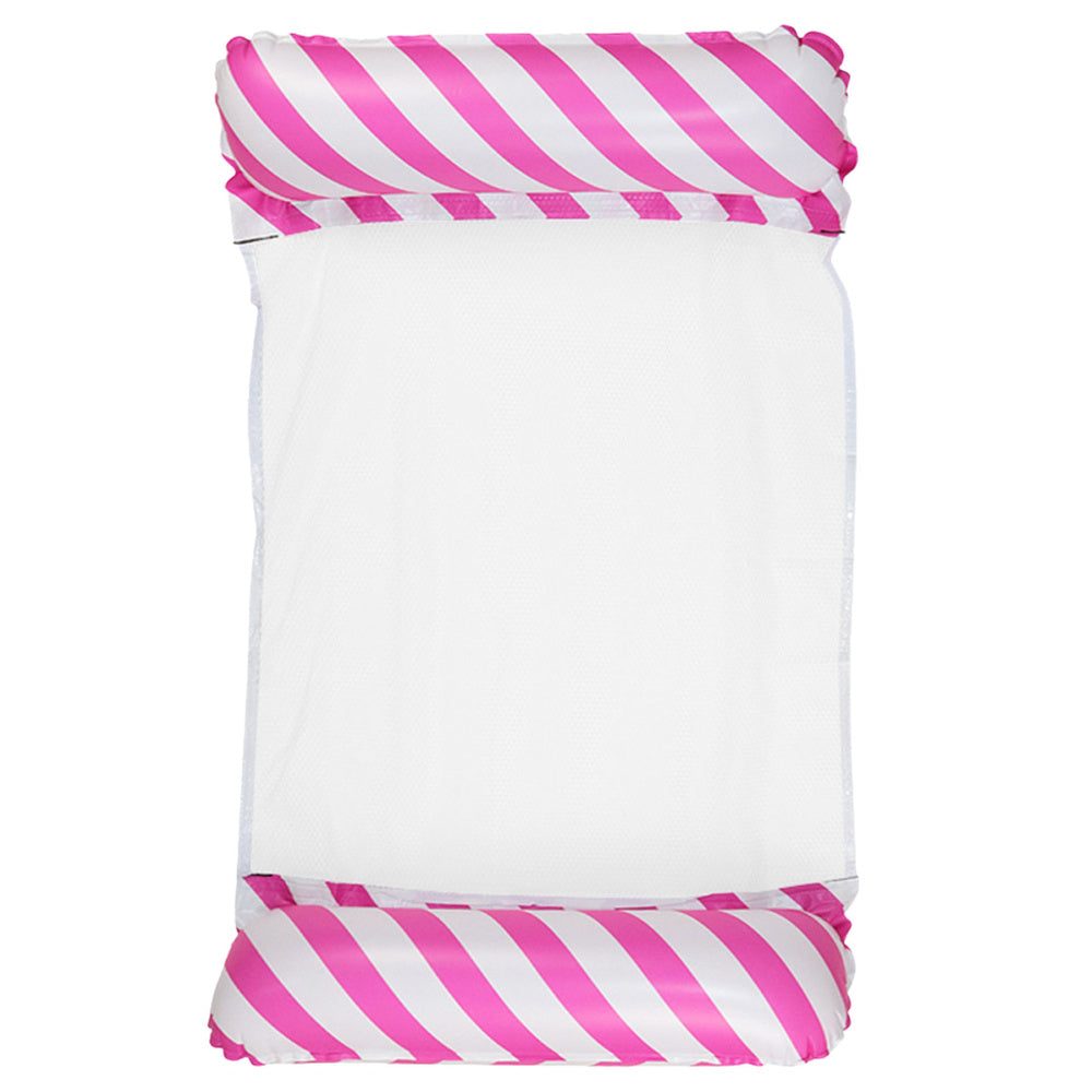 Nafukovací vodní houpací síť – s polštáři 120x70cm | bílo růžová