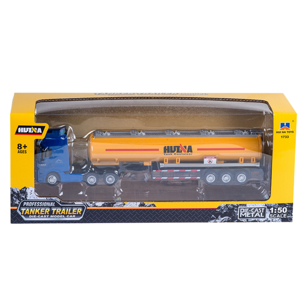 Nákladní auto s cisternou kovové – 1:50 žluté | model