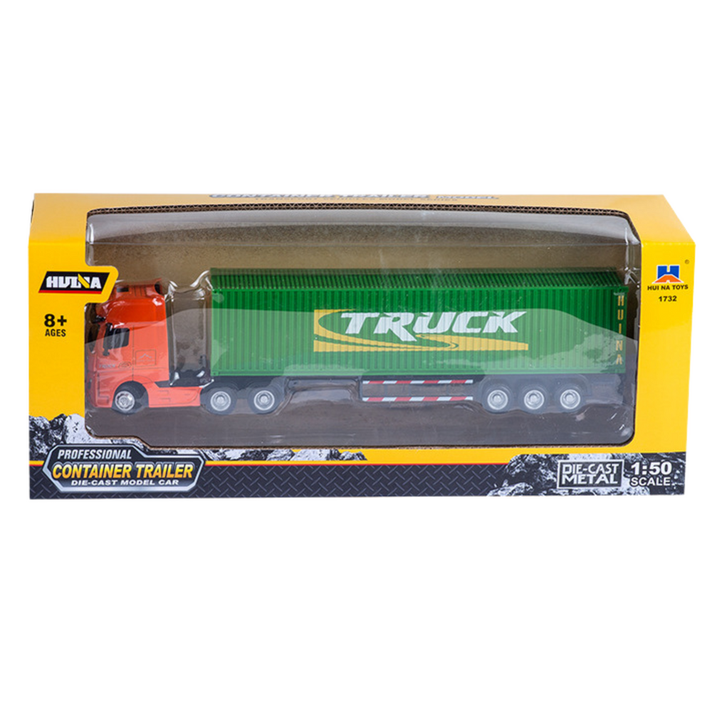 Nákladní auto s kontejnerem – kovové 1:50 | Huina zelené