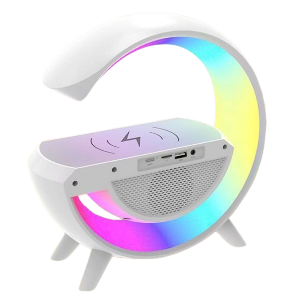 Noční lampička s budíkem – bezdrátová nabíječka RGB