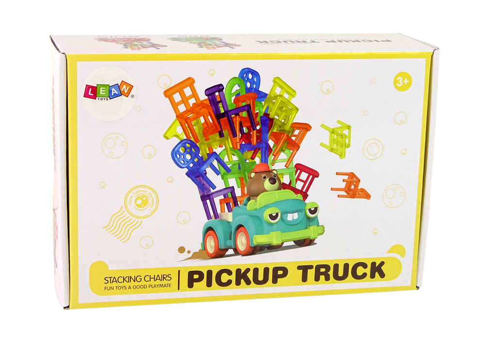 Obratnostní hra padající židličky – s autíčkem 48 kusů