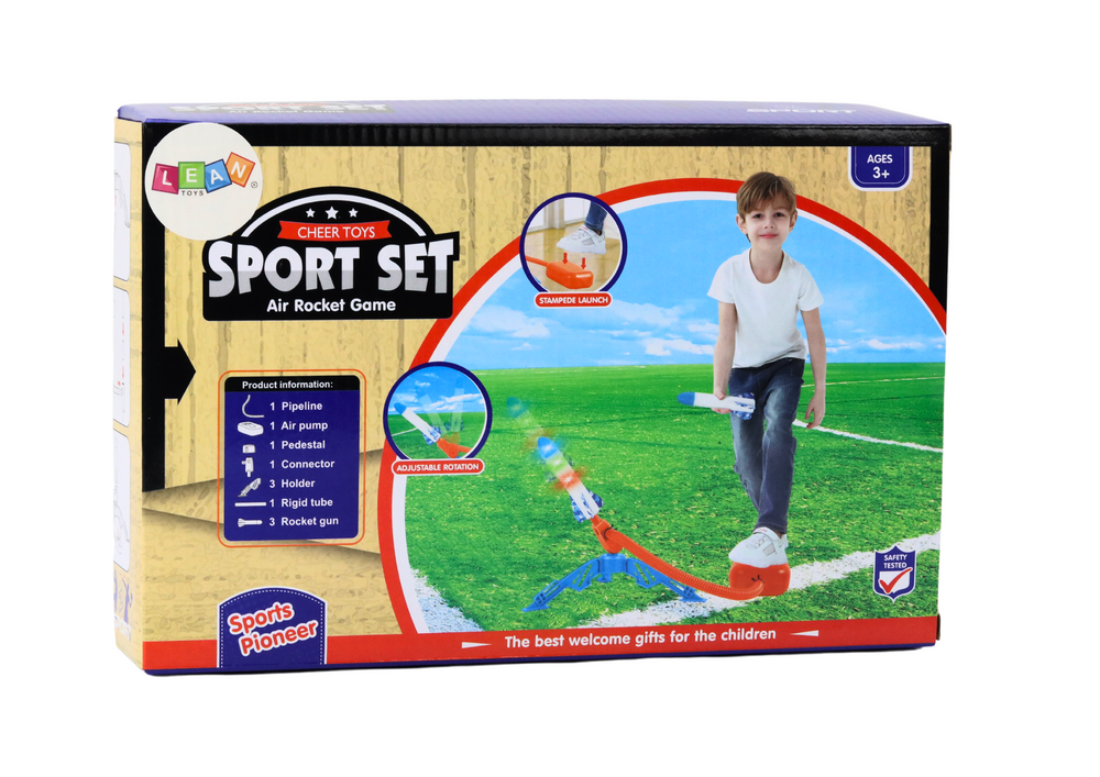 Odpalovač pěnových raket s pumpou 3 kusy žlutý