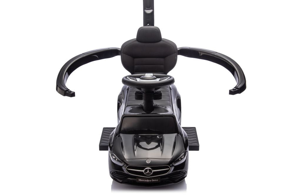 Odrážedlo s vodící tyčí Mercedes 3v1 černé