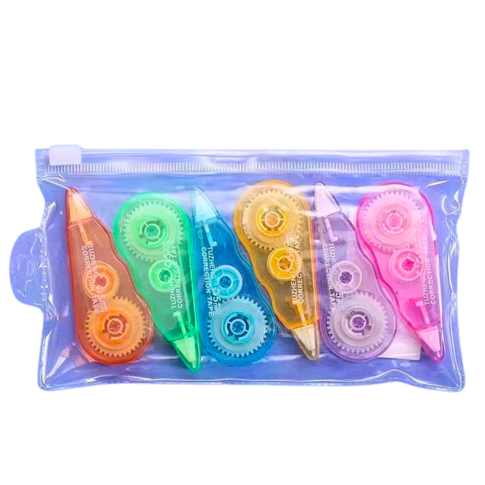 Opravné pásky sada 6 kusů barevné pouzdro se zipem