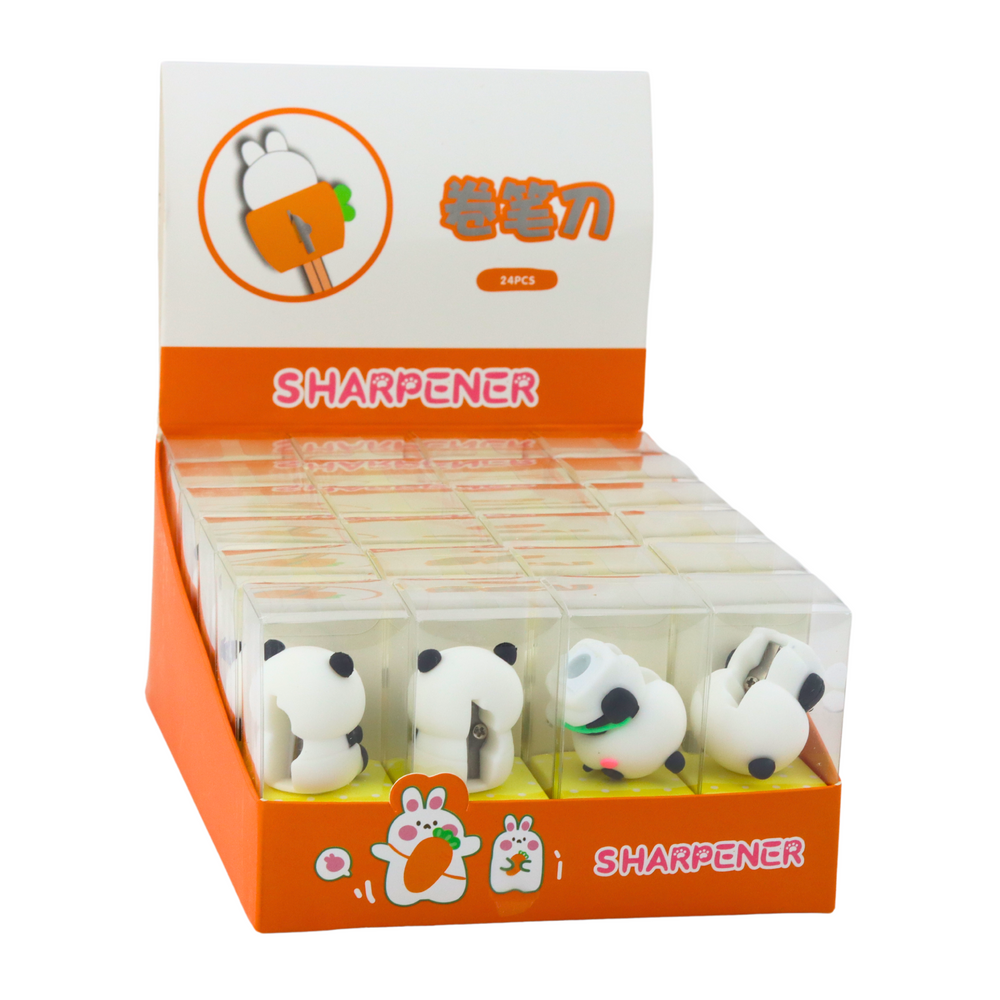 Ořezávátko na tužky a pastelky – s motivem pandy pro školu