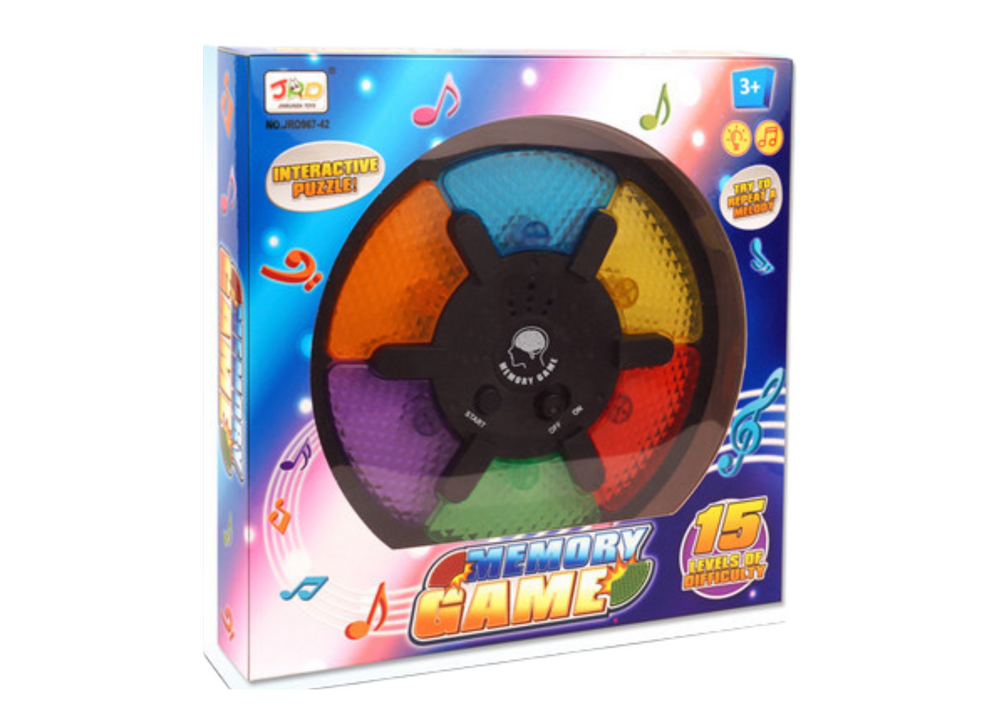 Paměťová hra se světly a zvuky 15 úrovní obtížnosti