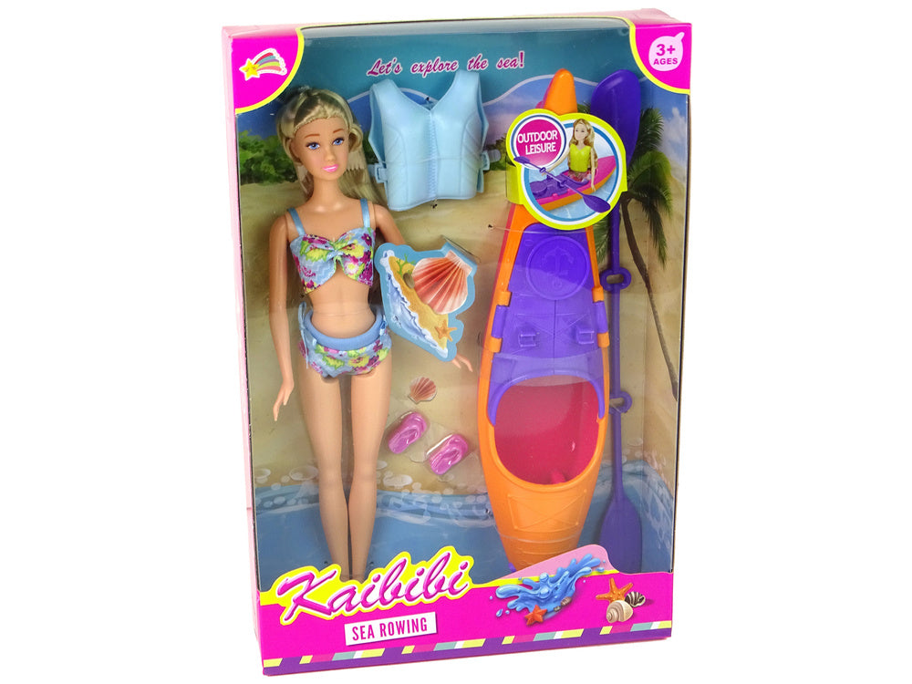 Panenka s kajakem a příslušenstvím oranžová