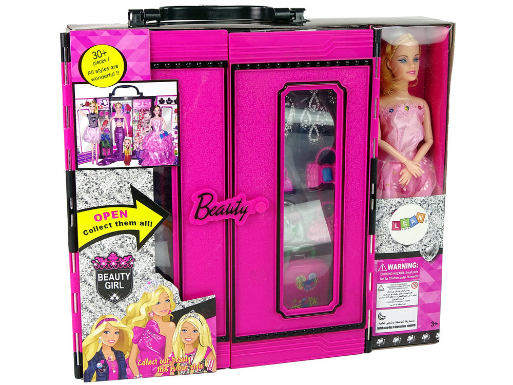 Panenka s šatní skříní – 30 doplňků šaty boty | růžová