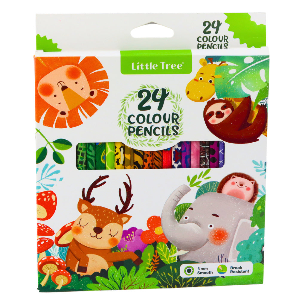 Pastelky dřevěné školní 24 barev – v dárkovém balení