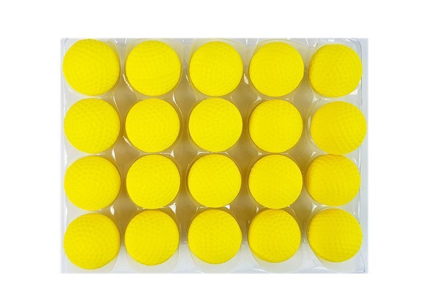 Pěnové náboje do dětské pistole 2 cm 20 kusů žluté
