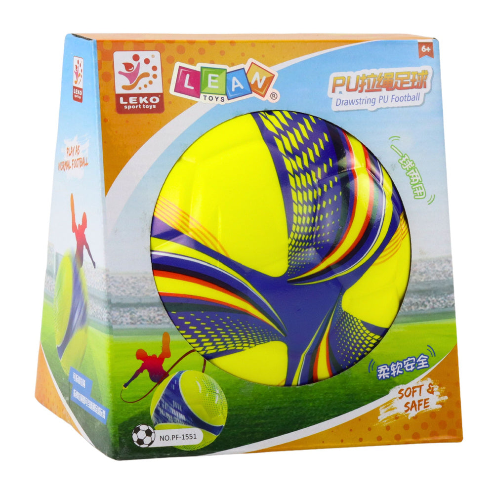 Pěnový míček na šňůrce – s úchytem pro děti | žlutý 14cm