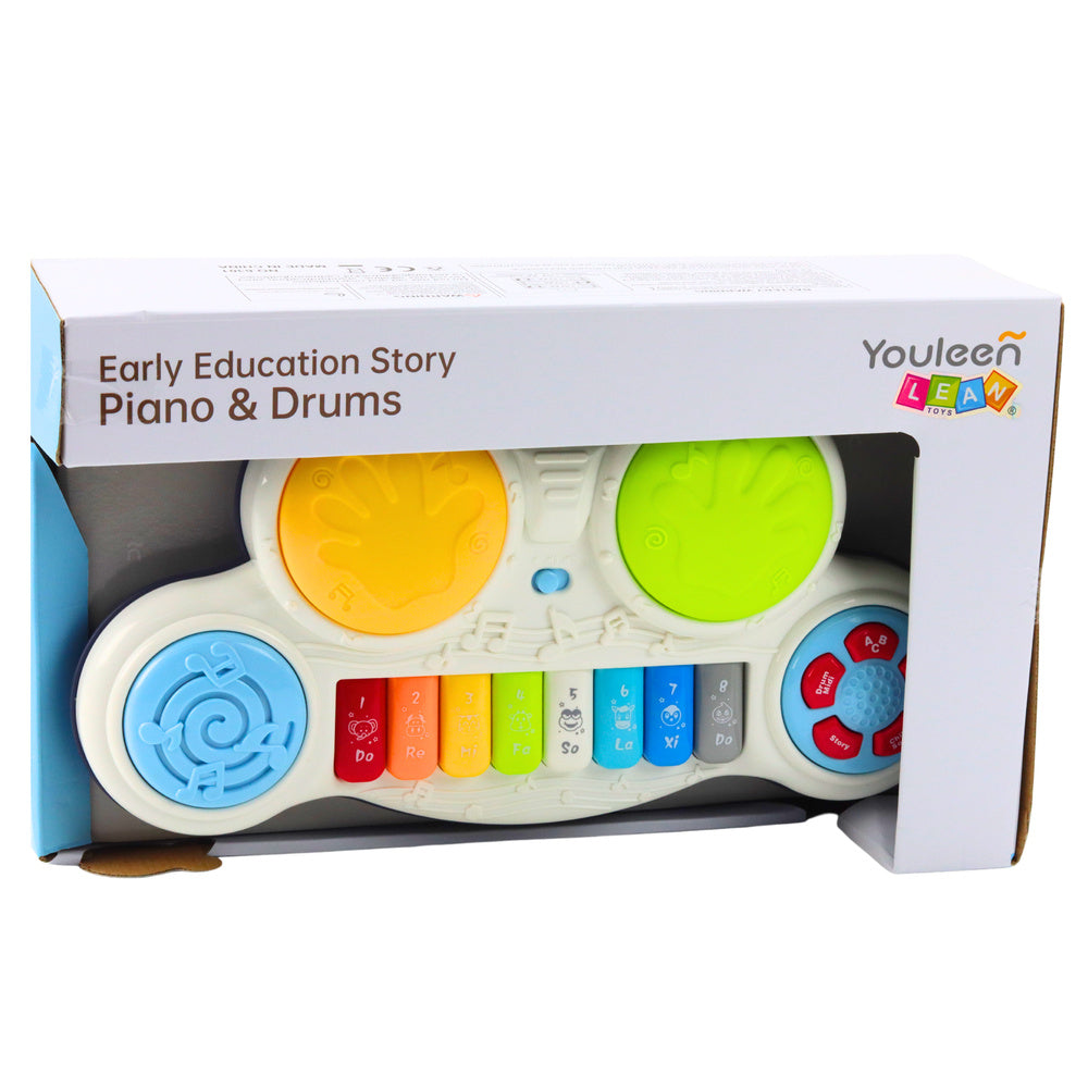 Pianko interaktivní s bubínky zvuky zvířat barevné