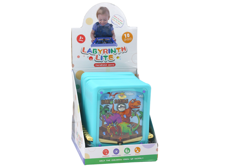 Pinball hra s dinosaury – modrá s páčkami | dětská hra