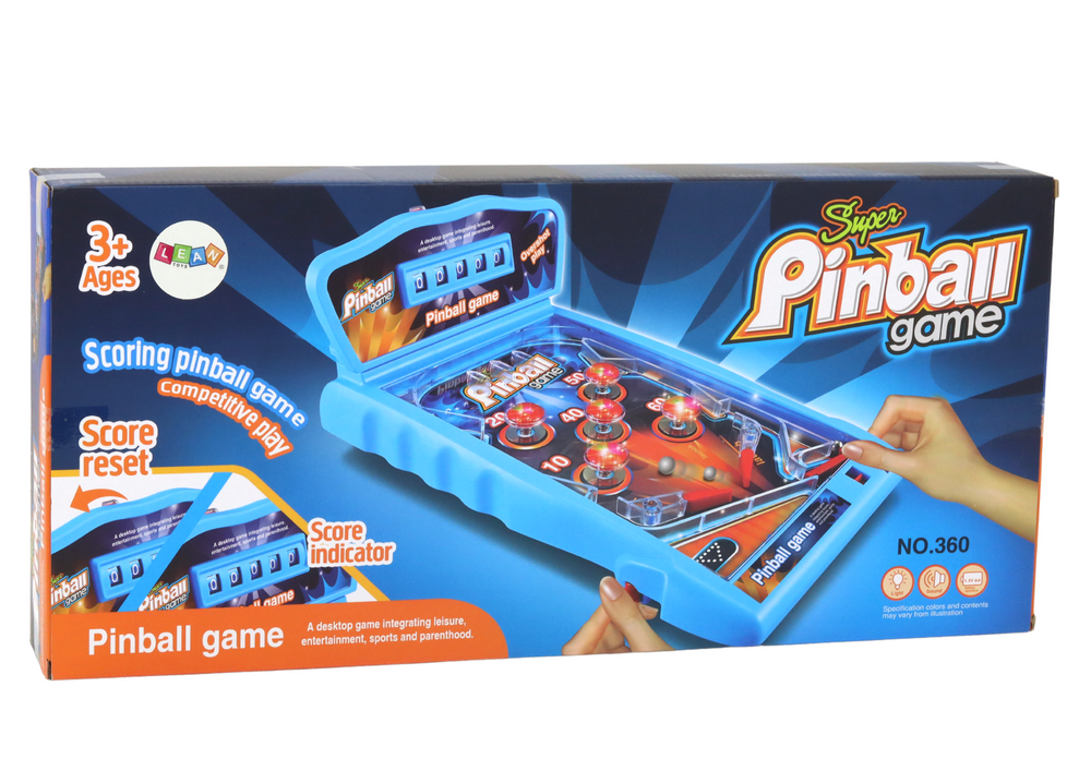 Pinball hra se světly a zvuky – s tabulkou výsledků