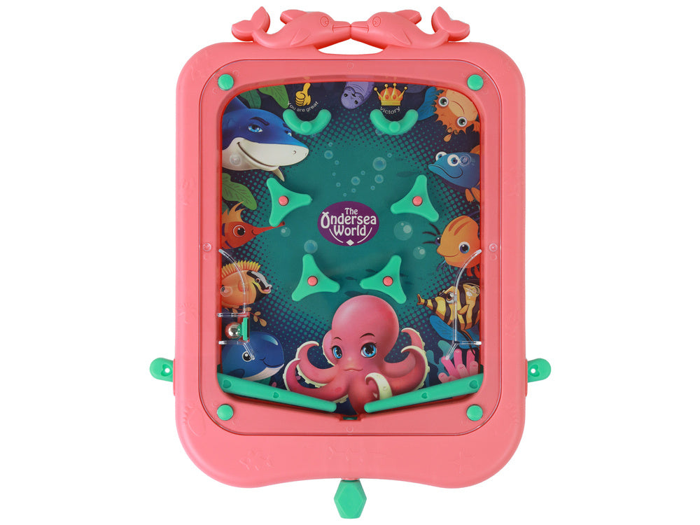 Pinballová hra s kuličkou – odpalovači růžová | dětská