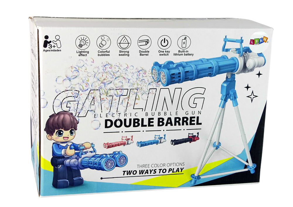 Pistole na mýdlové bubliny – se stativem a příslušenstvím | růžová