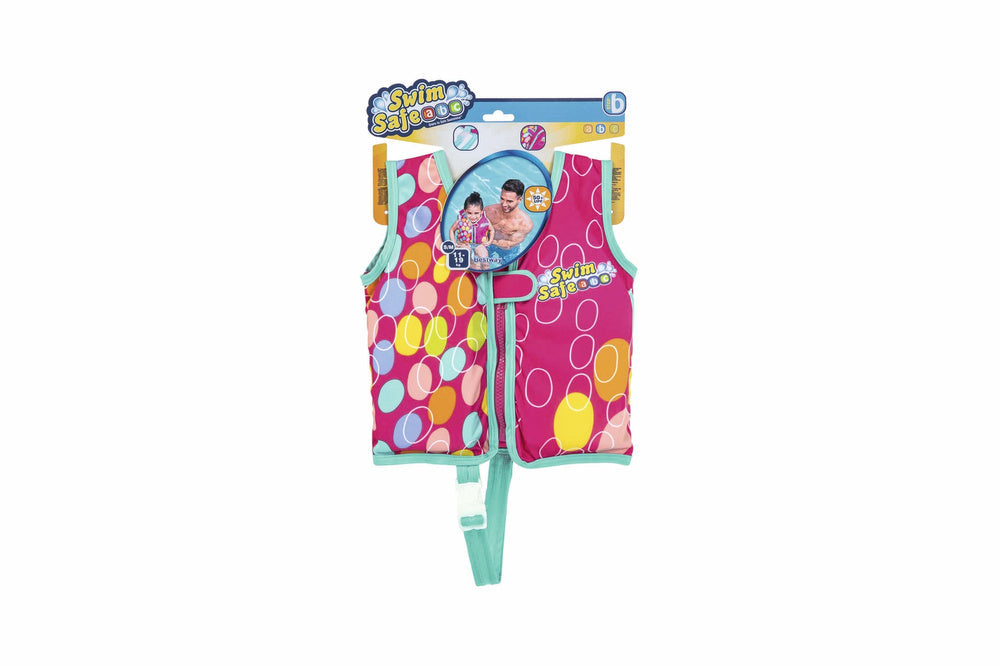 Plavecká vesta pro děti růžová 51 cm – s pěnovými vložkami | Bestway