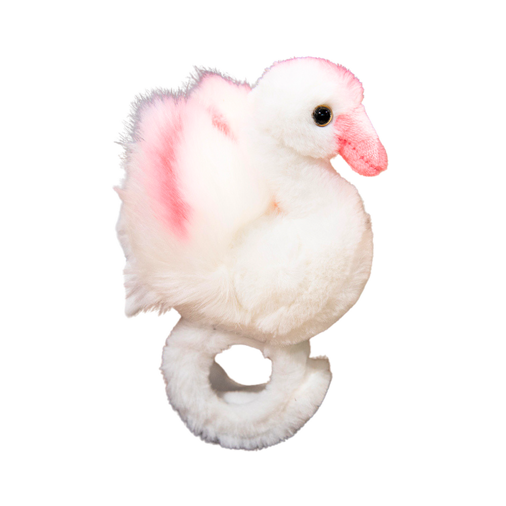 Plyšová labuť s náramkem na ruku pro děti bílá