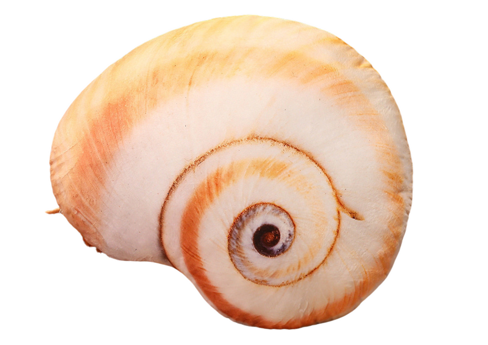 Plyšová mušle šneka polštář 50x40 cm pro děti od 3 let