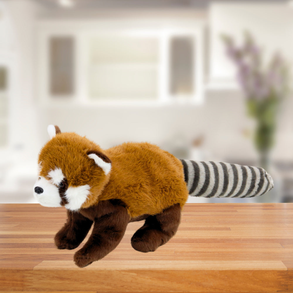 Plyšová panda přítulanka 45cm – červená hnědá bílá šedá