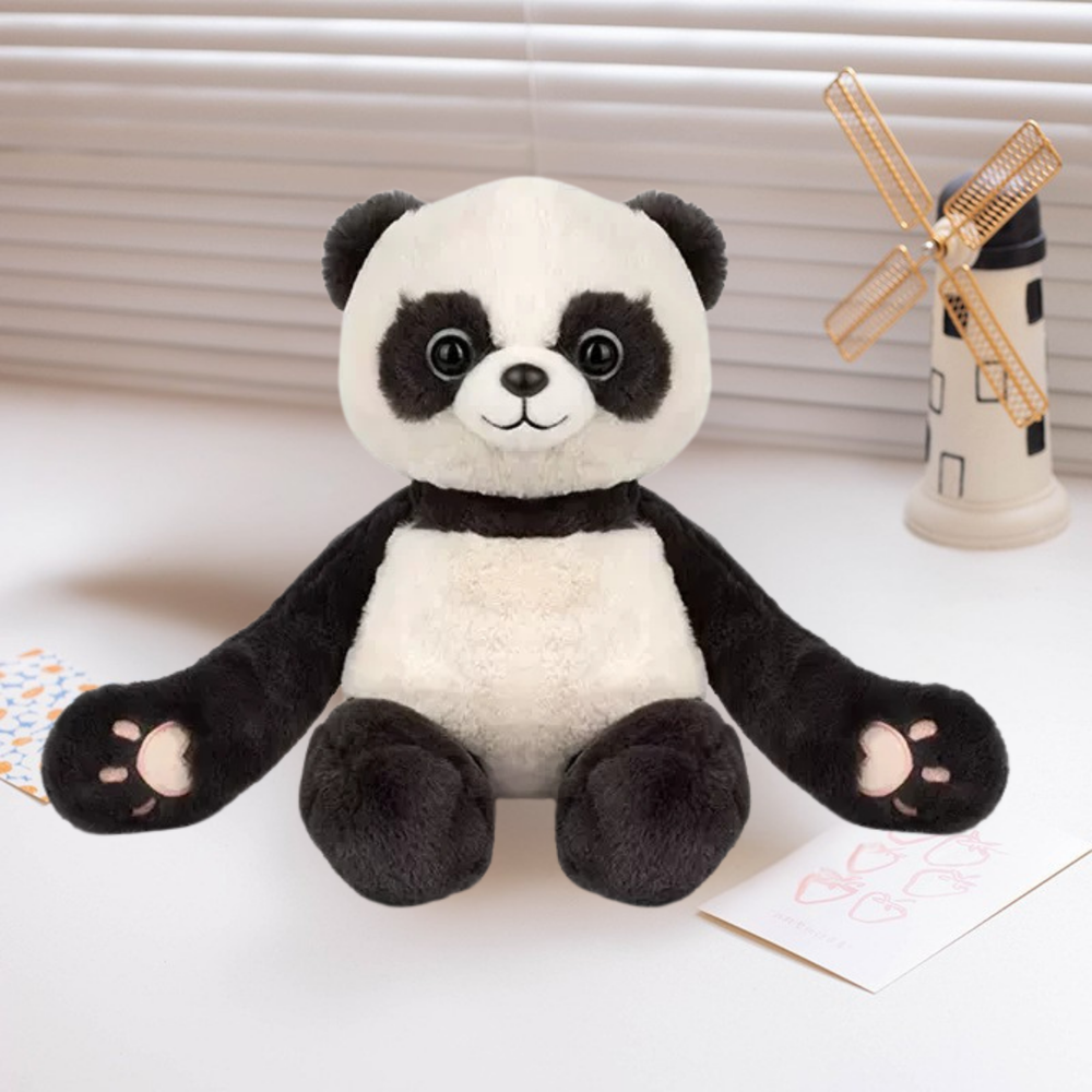 Plyšová panda s magnety v tlapkách – 23cm bílo černá