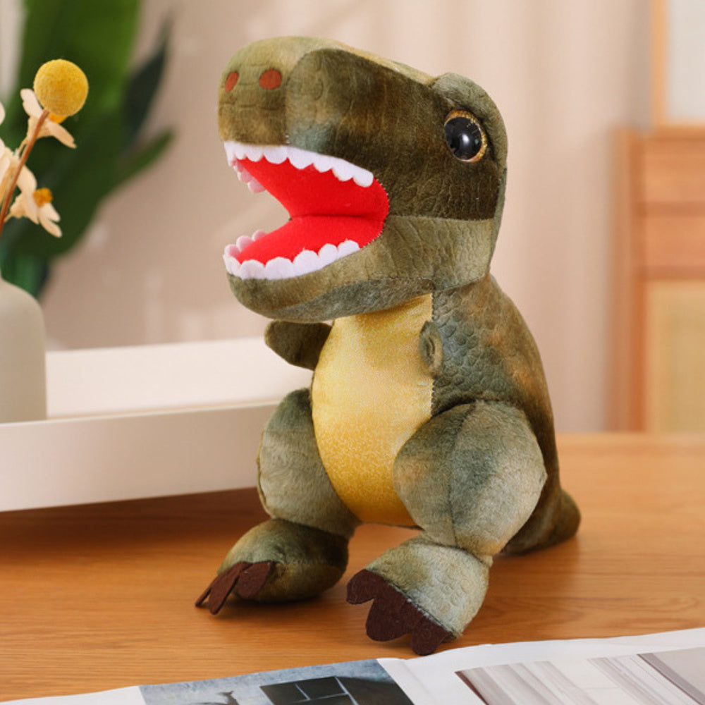 Plyšový dinosaurus zelený 32cm – s texturou kůže