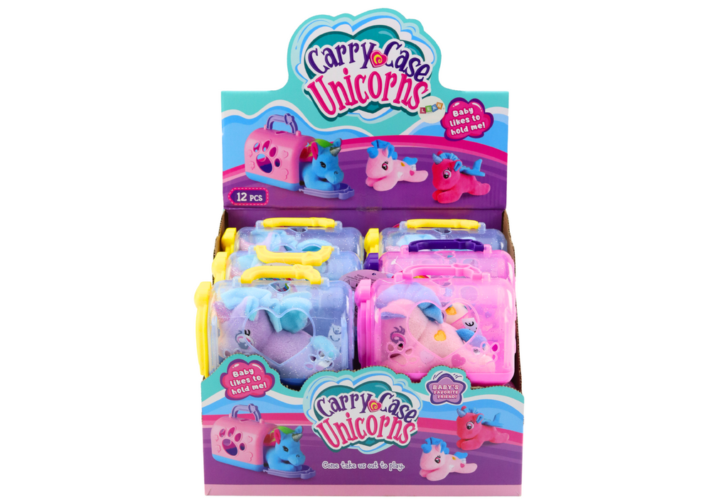 Plyšový jednorožec s přenosnou taškou maskot pro děti