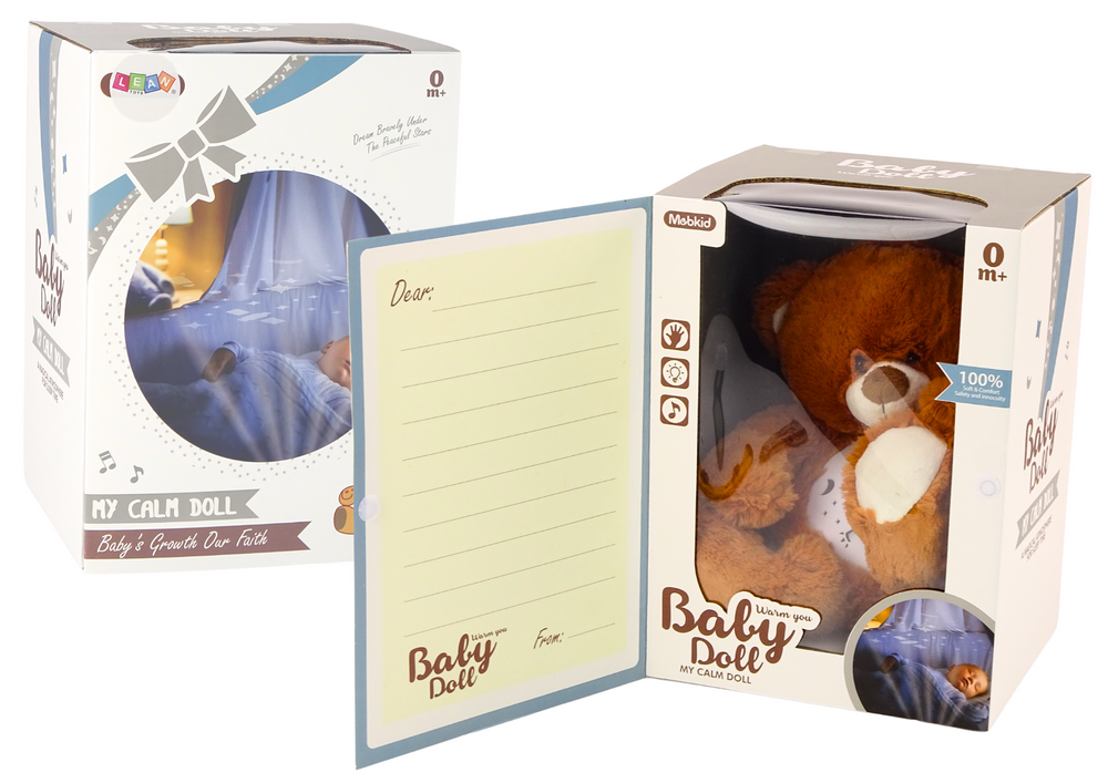 Plyšový medvídek na uspávání – se světly a zvuky | hnědý