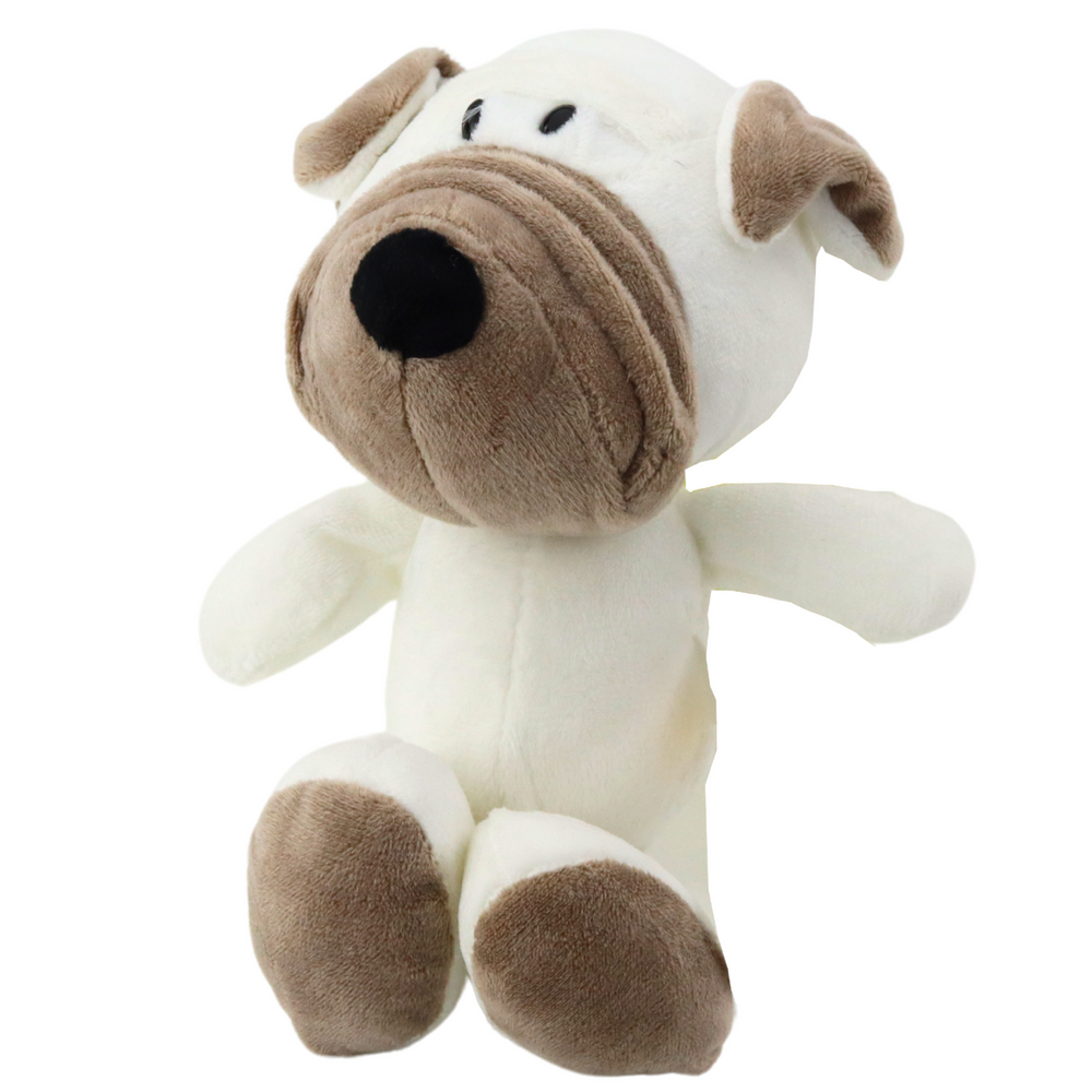 Plyšový pejsek mops 16cm – s přísavkou na zavěšení