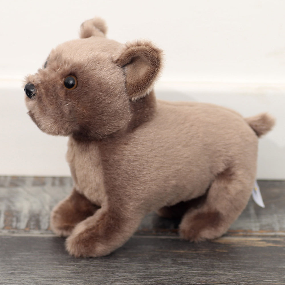 Plyšový pejsek přítulka 19cm – měkký hnědý