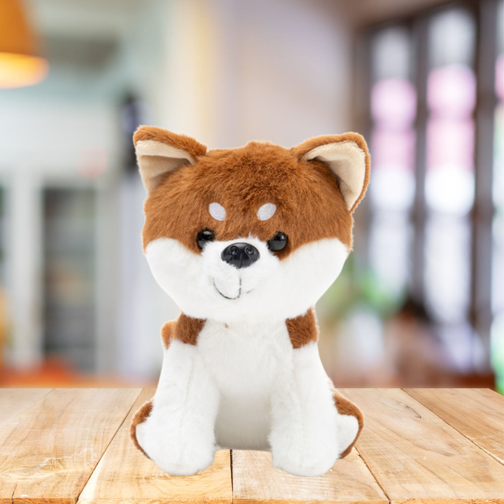 Plyšový pejsek Shiba Inu – mazlíček 20cm | bílo hnědý