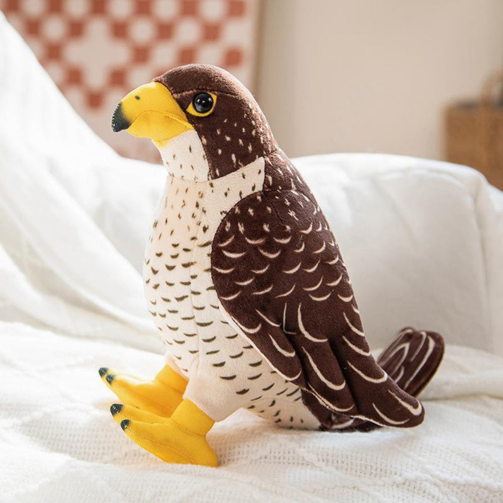 Plyšový sokol mazlíček 30cm – hnědý béžový žlutý