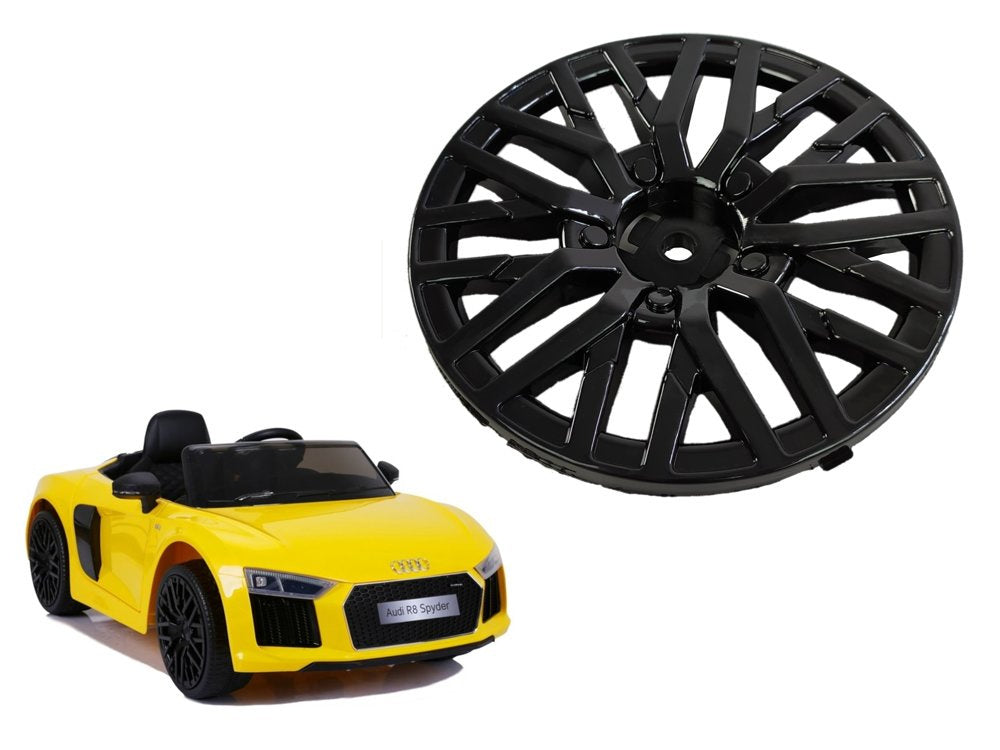 Poklice na elektrické auto Audi R8 průměr 16,5 cm černý