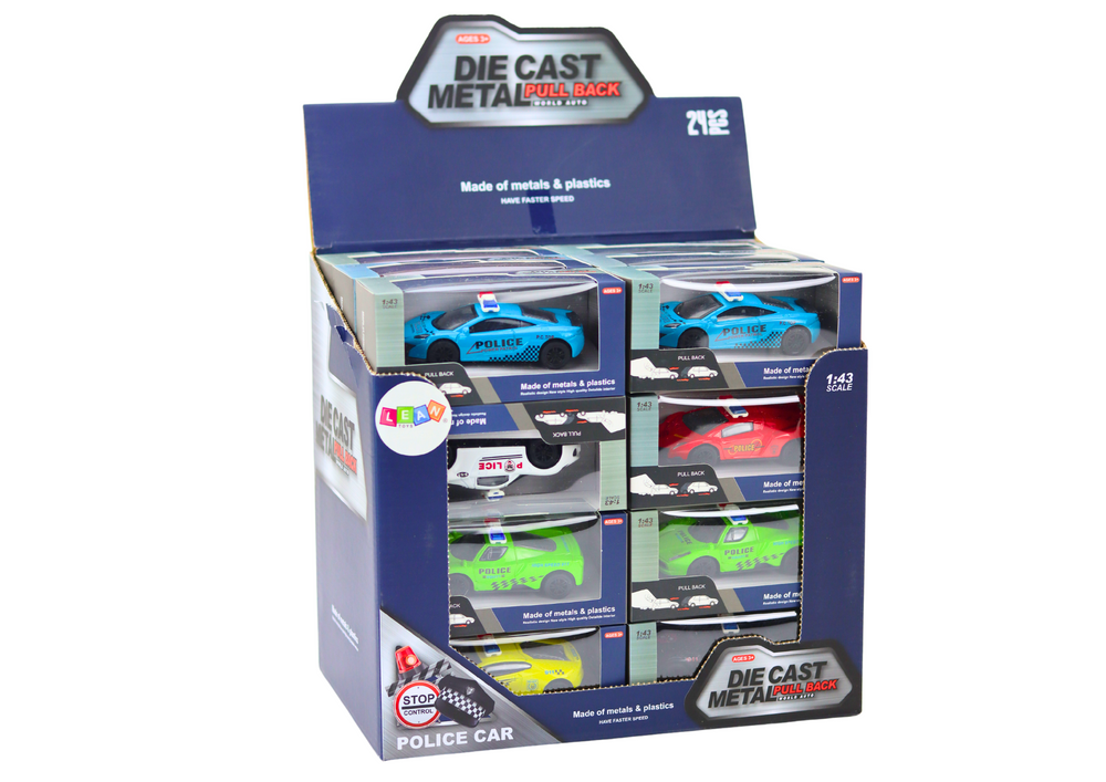 Policejní autíčko kovové 1:43 s natahovacím pohonem