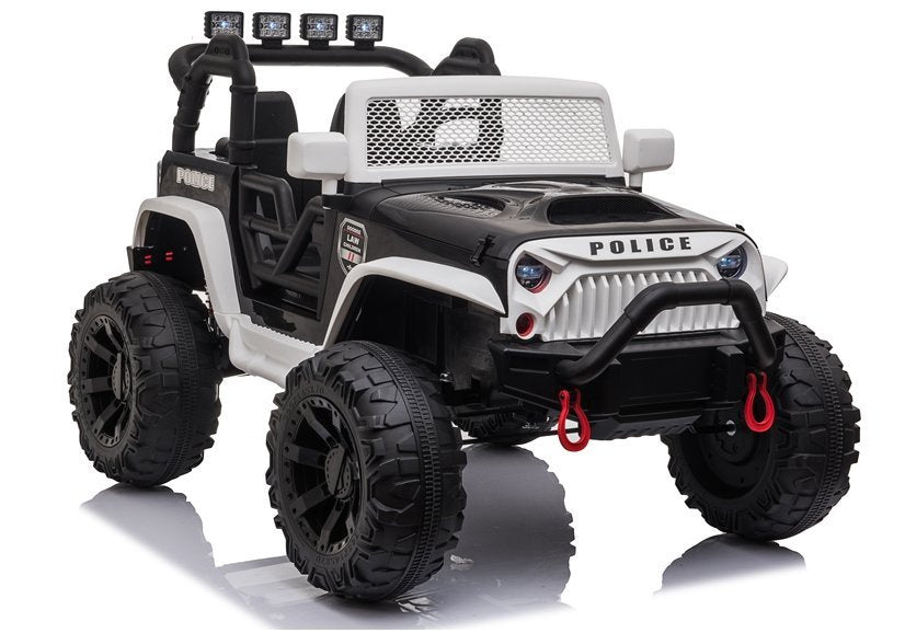Policejní auto na akumulátor JC666 bílé