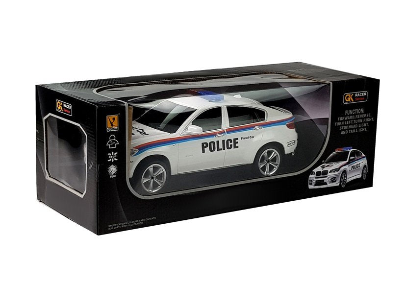 Policejní auto R/C 1:14 – na dálkové ovládání | bílé