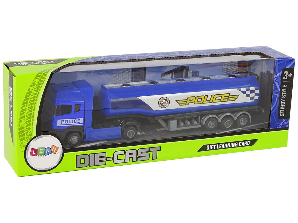 Policejní cisternové auto – s otočnou cisternou 30 cm | modré