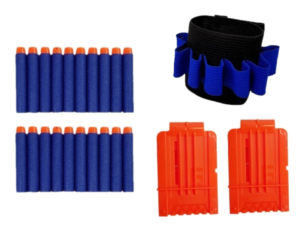 Policejní kostým komando s vestou náboji brýlemi šátkem kabura