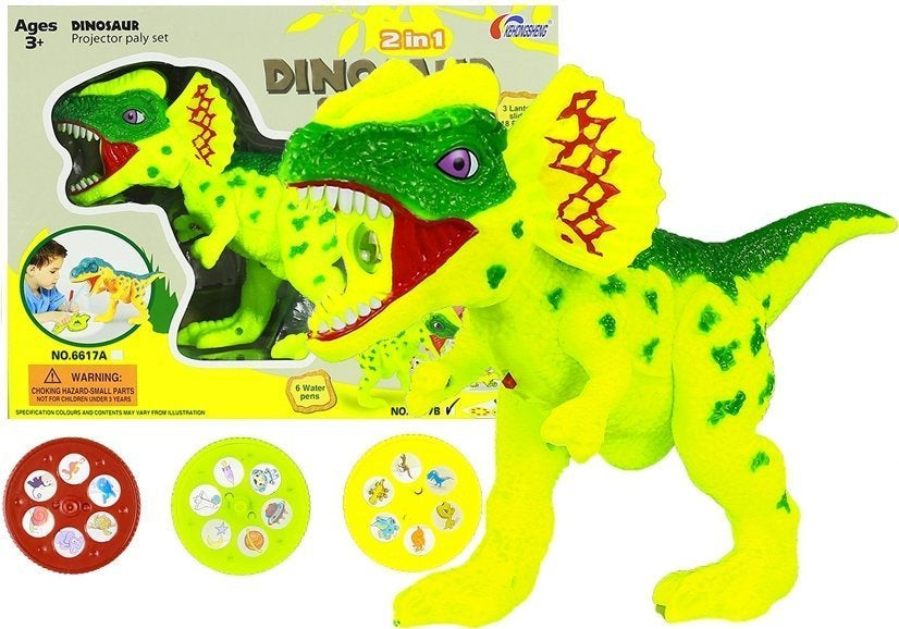 Projektor na kreslení dinosaurus 2v1 s fixy a vzory