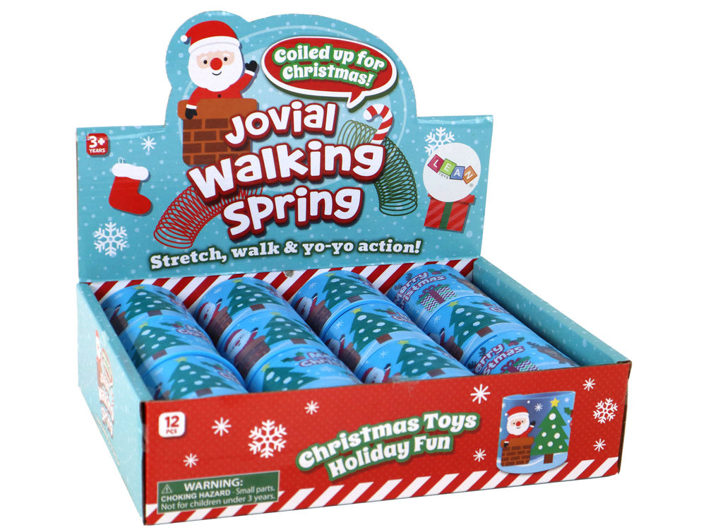 Pružina antistresová modrá 6cm – vánoční relaxační hračka